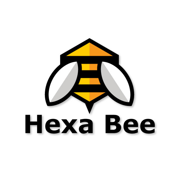 hexa bee logo template