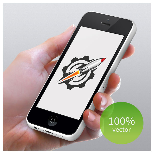 sell rocket booster logo template in vector