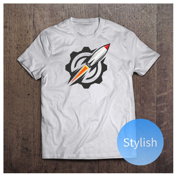 sell rocket booster logo template in vector