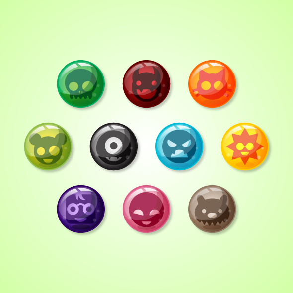 Game Asset - Creature Marbles for Puzzle Games