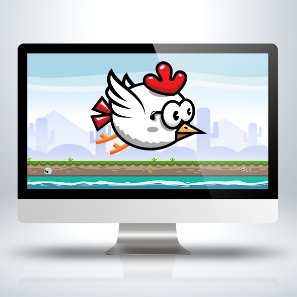 Game Character - Flappy Chicken Sprites