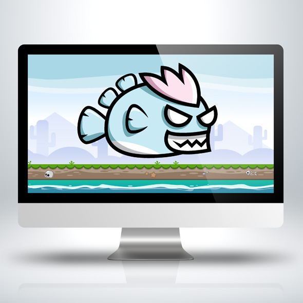 Devil fish game character sprite sheets for game developers