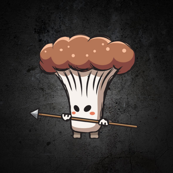 mushroom with spear game asset character sprites