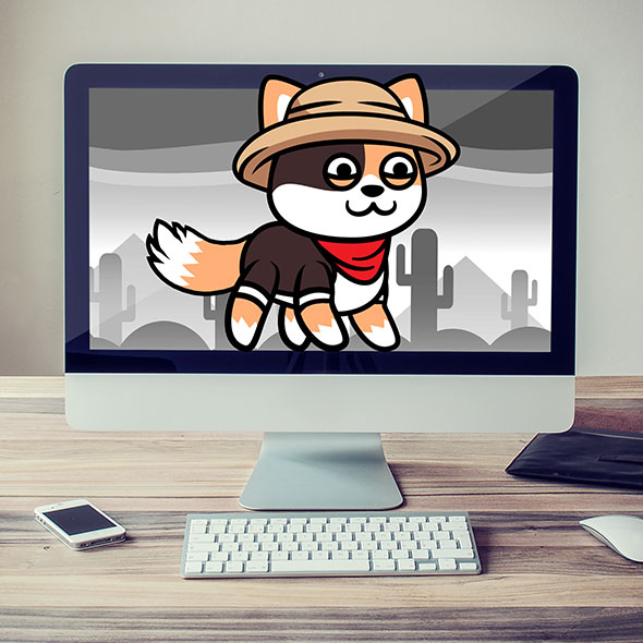 Safari Shiba Inu game asset sprites character and also check other free 2d game assets at bevouliin store
