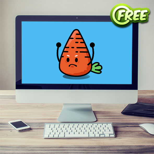 Free 2D Game Asset - Mad Carrot Obstacle Enemy Character Sprites