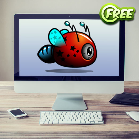 free 2d game asset star bug sprites character flying flappy bird sprite sheets