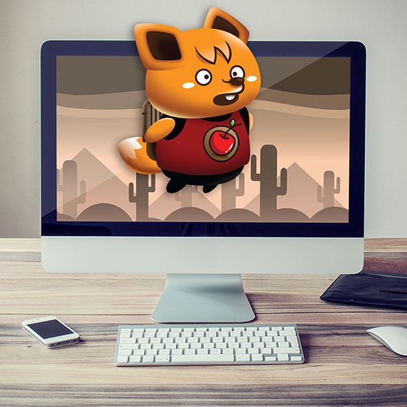 Cute Fox 2D Game Asset Sprites Character for Indie Game Developer